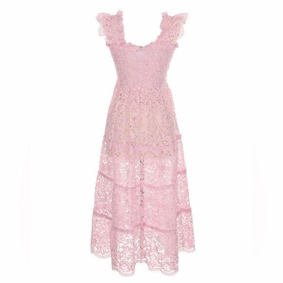 Hill House The Lace Ellie Nap Dress in Pink Lace Collector’s Edition | M - Picture 7 of 16